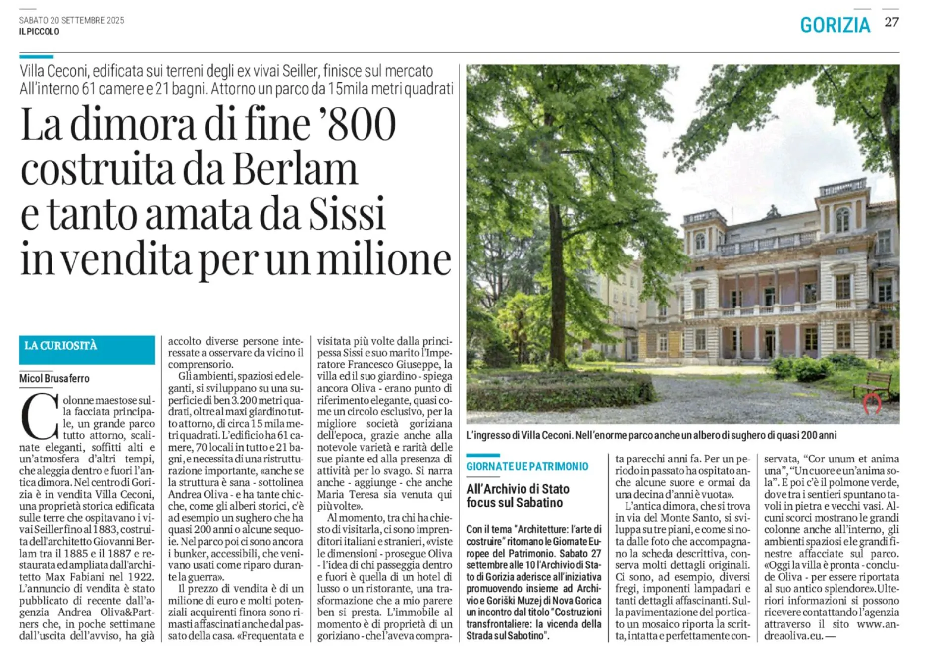 Il Piccolo 20.09.2025